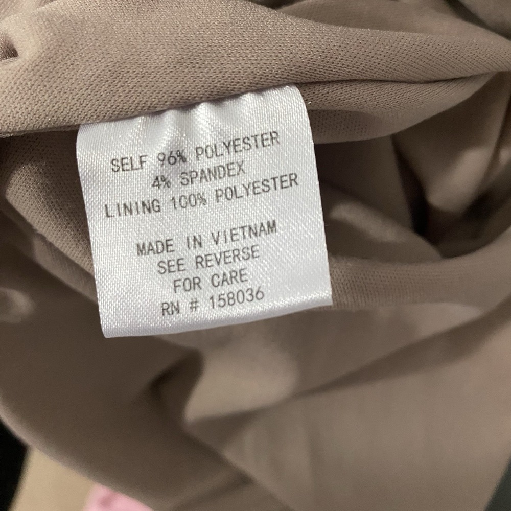 Birdy Grey Bridesmaid Dress Size Medium Taupe‎ Drape Sleeves - Picture 5 of 5